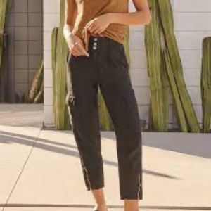 Wrap London Linen Cargo Pants, Olive Green